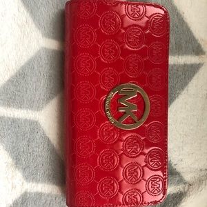 Red Michael Kors Wallet